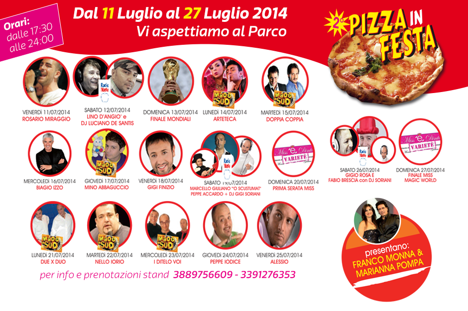 2° pizza in festa – magic world licola dal 11 al 27 luglio 2014